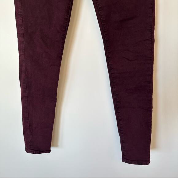 Topshop Leigh High Waisted Purple Skinny Jeans Stretchy Dark Wash Sz 26 - Picture 6 of 11